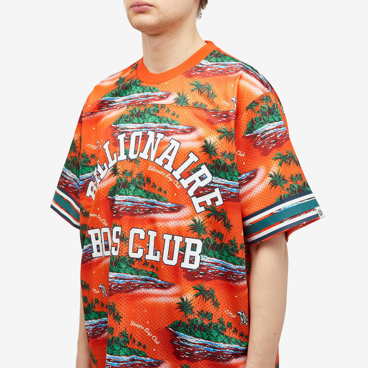 Billionaire Boys Club Men's Tropical Print Football Top in Multi