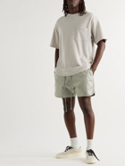 Fear of God - Wide-Leg Logo-Appliquéd Iridescent Nylon Drawstring Shorts - Gray