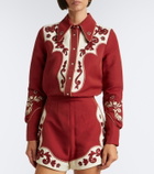 Alémais Duke embroidered wool-blend shirt