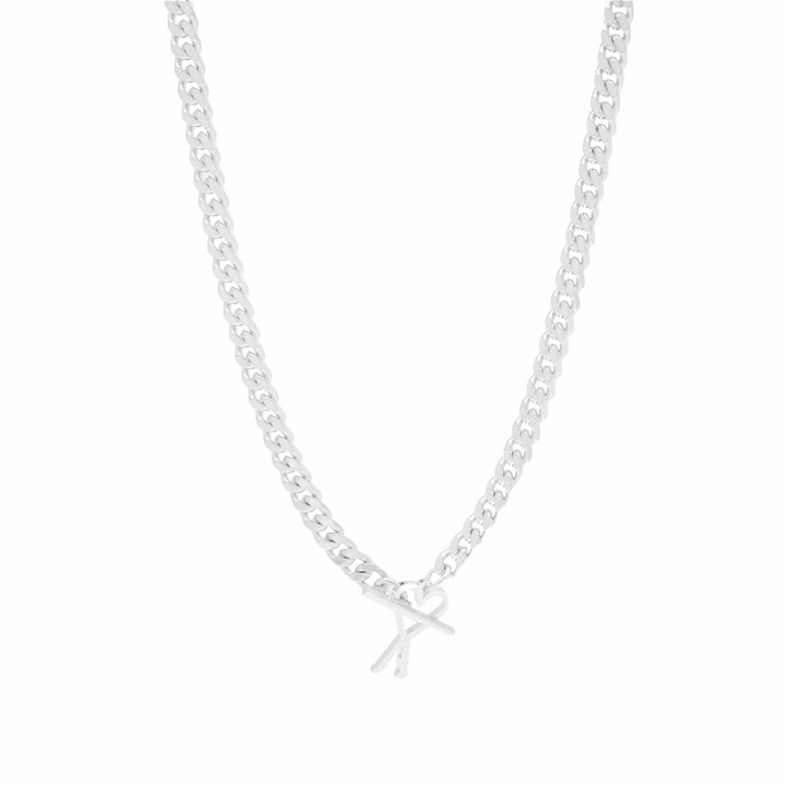 Photo: AMI Paris Men's Heart Chain Necklace in Silver