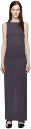 rag & bone Gray Luca Shirred Maxi Dress