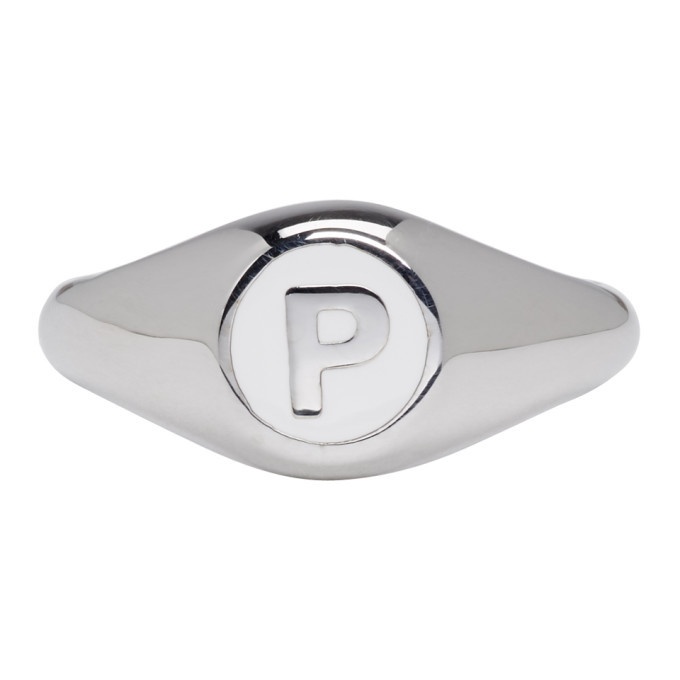 Photo: A.P.C. Silver P Initial Ring