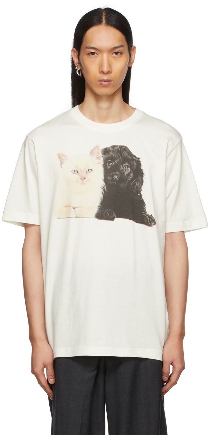 Photo: Ashley Williams SSENSE Exclusive Off-White Puppy Kitten T-Shirt
