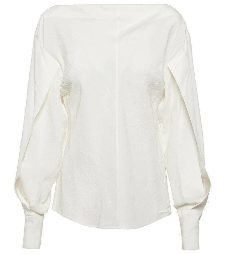 Photo: Jacques Wei Deconstructed satin blouse