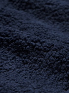 YMC - Beach Shawl-Collar Recycled Cotton-Blend Fleece Jacket - Blue