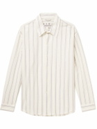 mfpen - Exact Striped Cotton-Seersucker Shirt - Neutrals