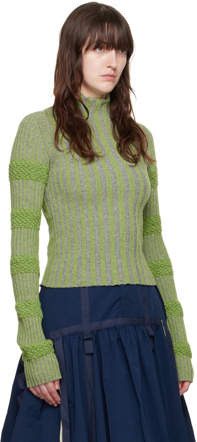 Paula Canovas Del Vas Green Frosting Turtleneck