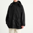 Barbour Men's x Margaret Howell Stand Collar Wax Parka Jacket in Black