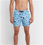 Sandro - Slim-Fit Mid-Length Printed Swim Shorts - Blue