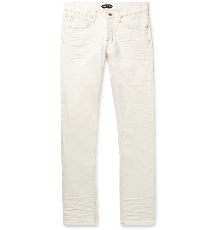 Photo: TOM FORD - Slim-Fit Denim Jeans - White