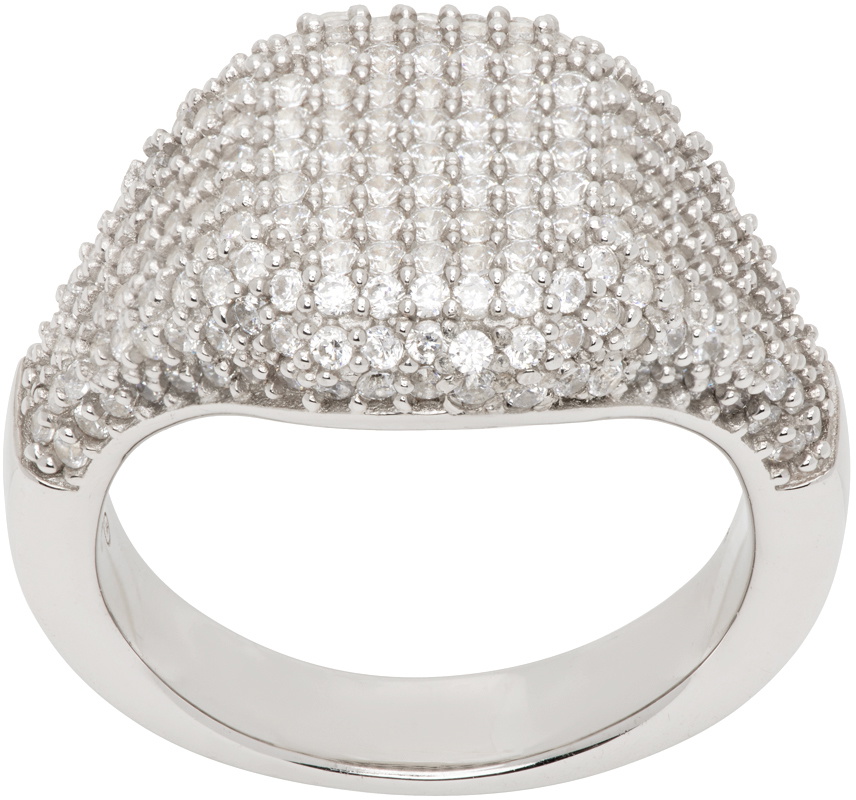 Numbering Silver 3418 Pave Ring Numbering