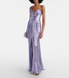 Maria Lucia Hohan Sara silk-blend bustier gown
