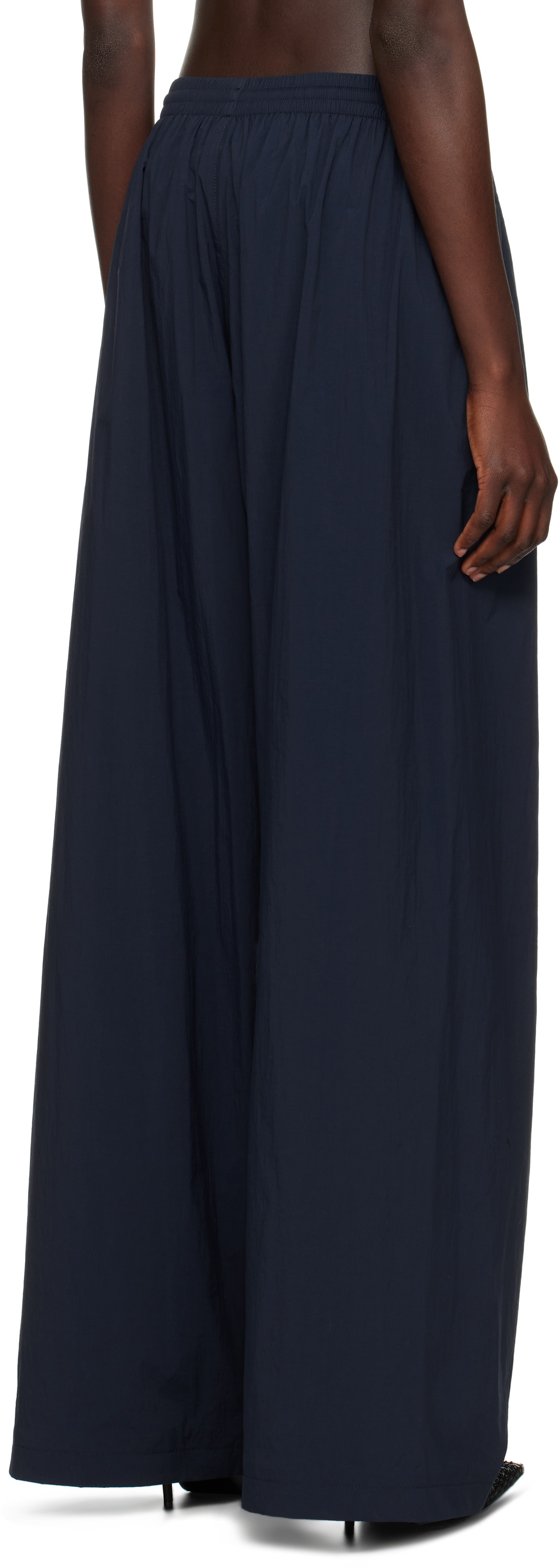 Balenciaga Navy Nylon Track Pants
