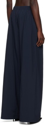 Balenciaga Navy Nylon Track Pants