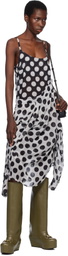 Charles Jeffrey LOVERBOY Black & White Hug Slip Midi Dress