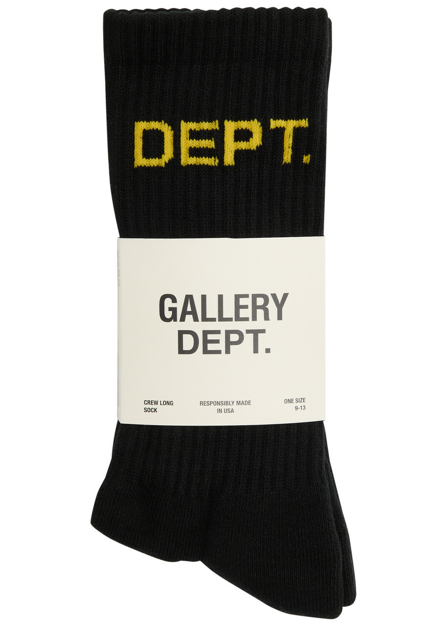 Gallery Dept. Logo-intarsia Cotton-blend Socks - Black - One Size