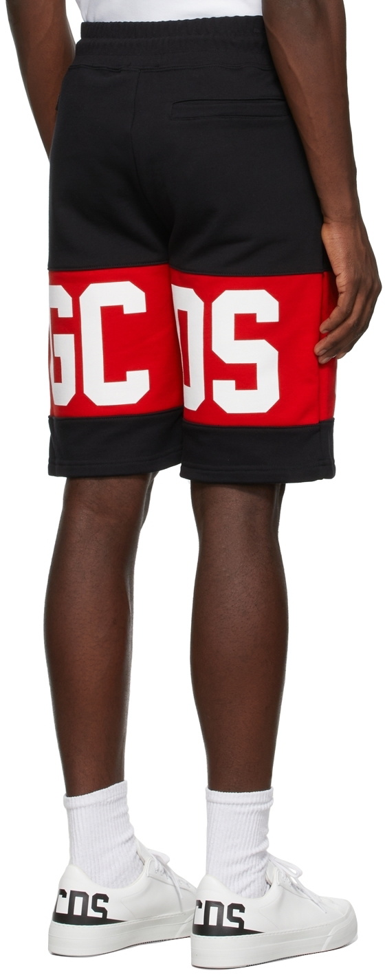 GCDS Black Logo Band Shorts