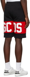 GCDS Black Logo Band Shorts