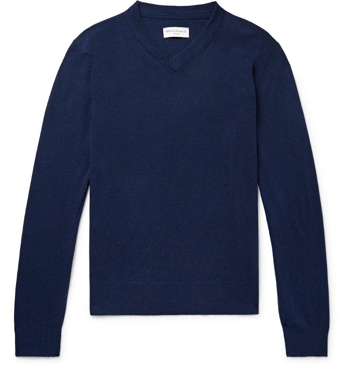 Photo: Officine Generale - Slim-Fit Cashmere Sweater - Men - Blue