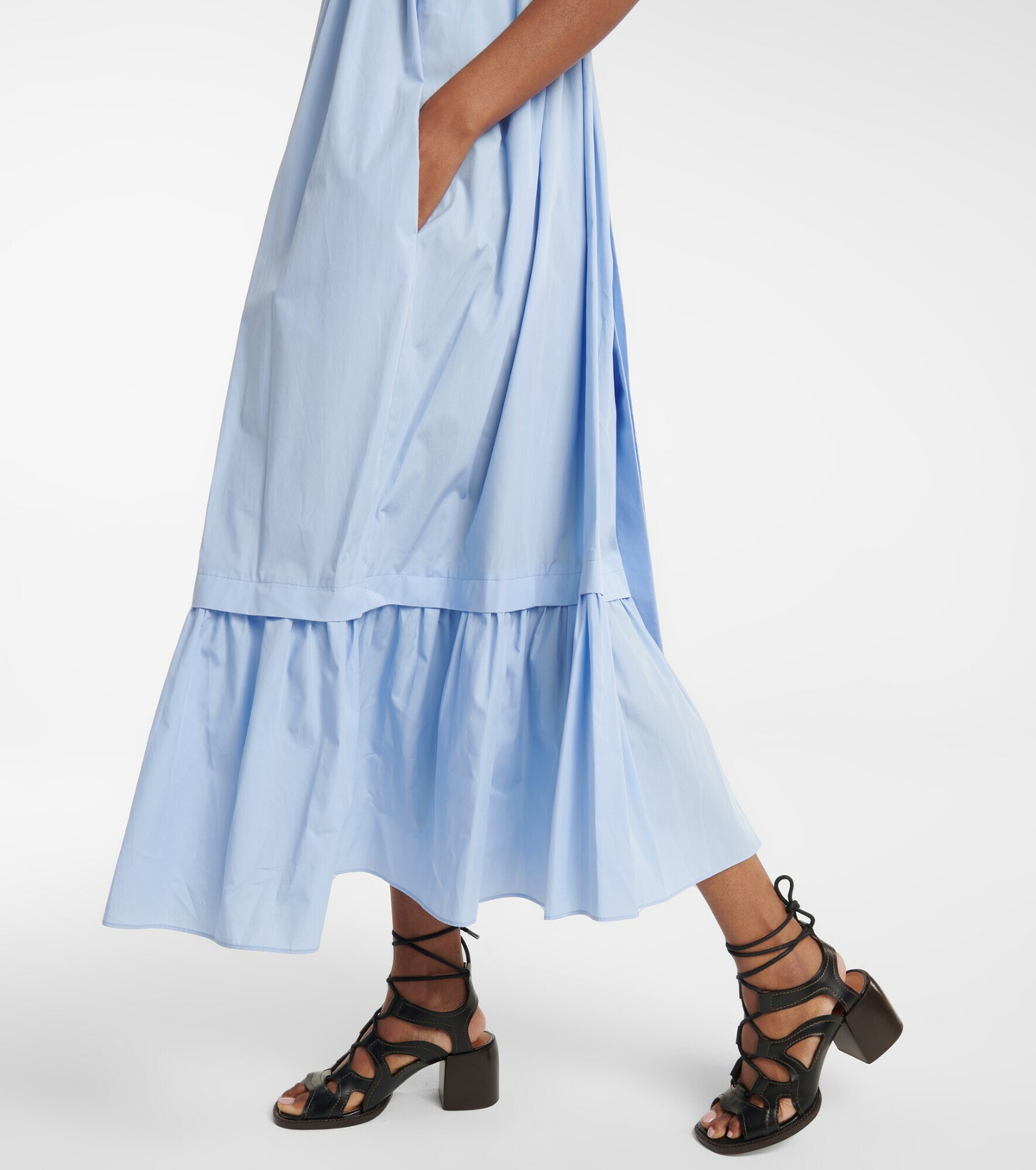 ［大人気！］Chloe Cotton Satin Dress CH25SRO3633920G Chloé Cotton Satin Dress | italist