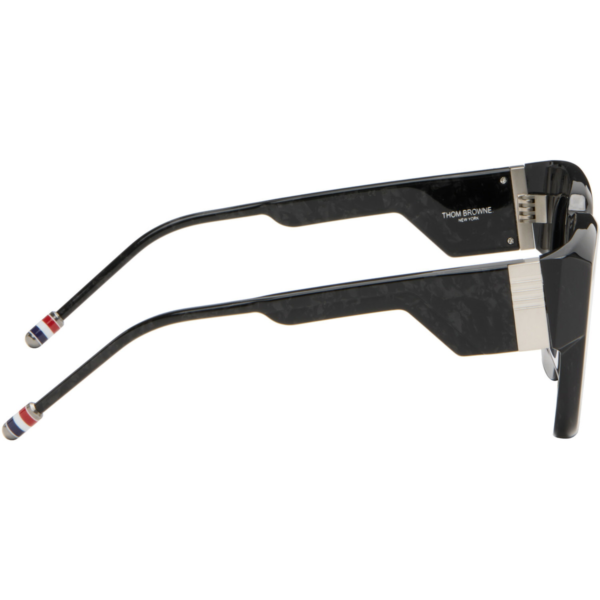 Thom Browne Black Rectangular Sunglasses