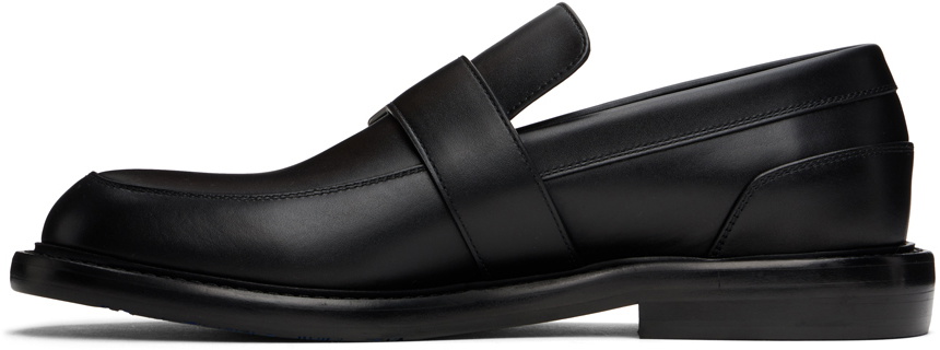 Burberry Black Leather Cobble Loafers