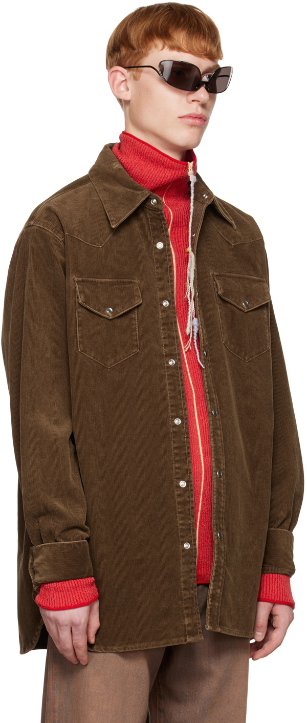 Acne Studios Brown ButtonUp Shirt Acne Studios