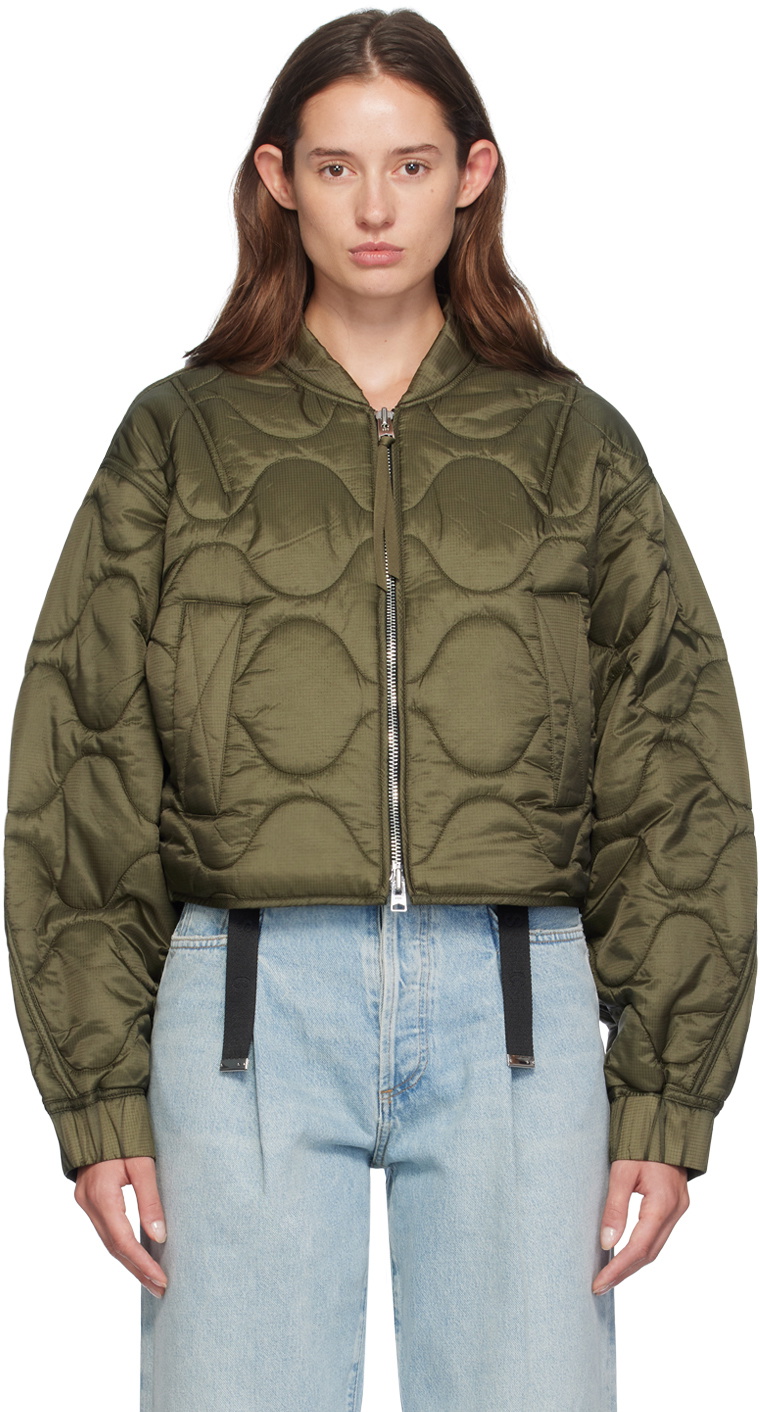 AGOLDE Khaki Iona Bomber Jacket