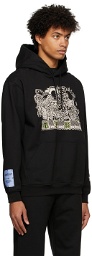 MCQ Black Graphic Relaxed Hoodie