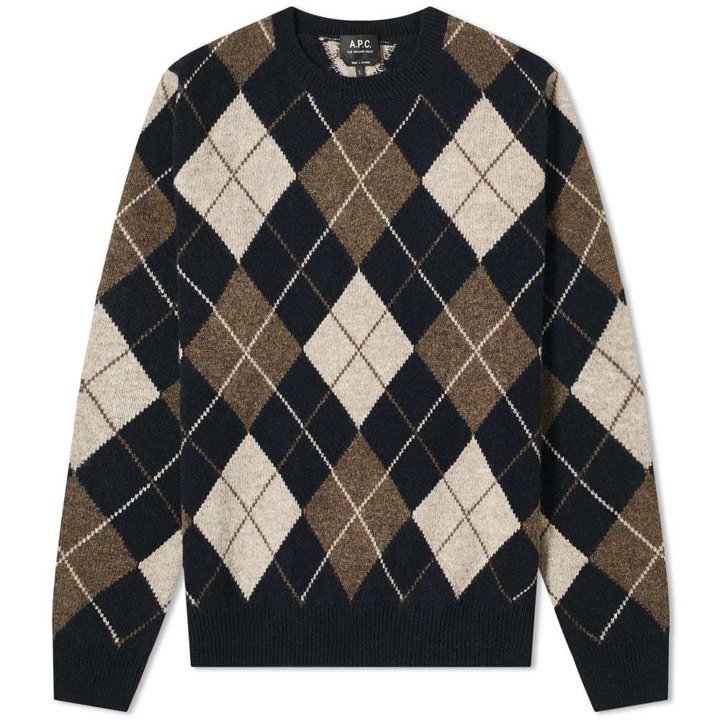 Photo: A.P.C. Argyle Knit Crew