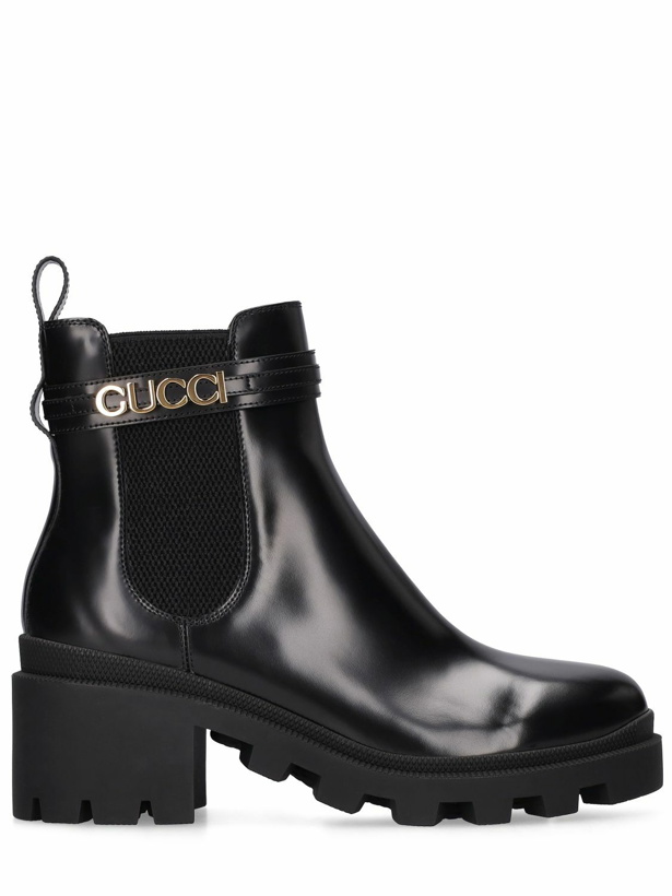 Photo: GUCCI - 50mm Trip Leather Chelsea Boots