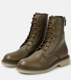 Max Mara Leather combat boots