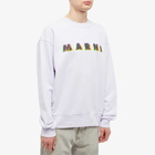 Marni Men's Logo Crew Neck Sweatshirt in Dahlia