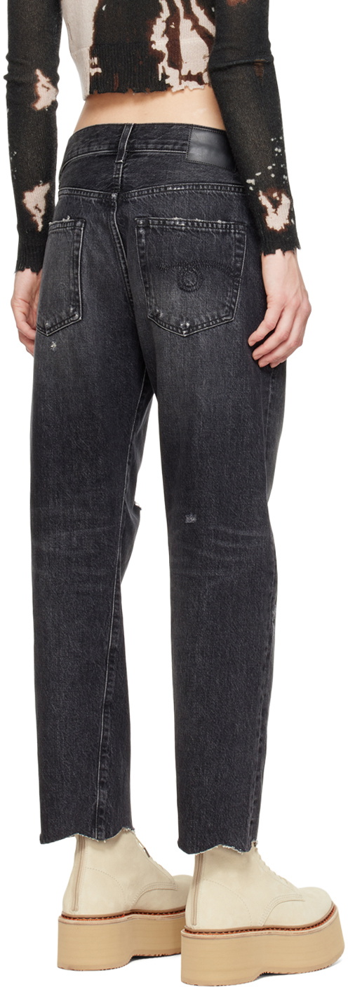 R13 Black Classic Boyfriend Jeans
