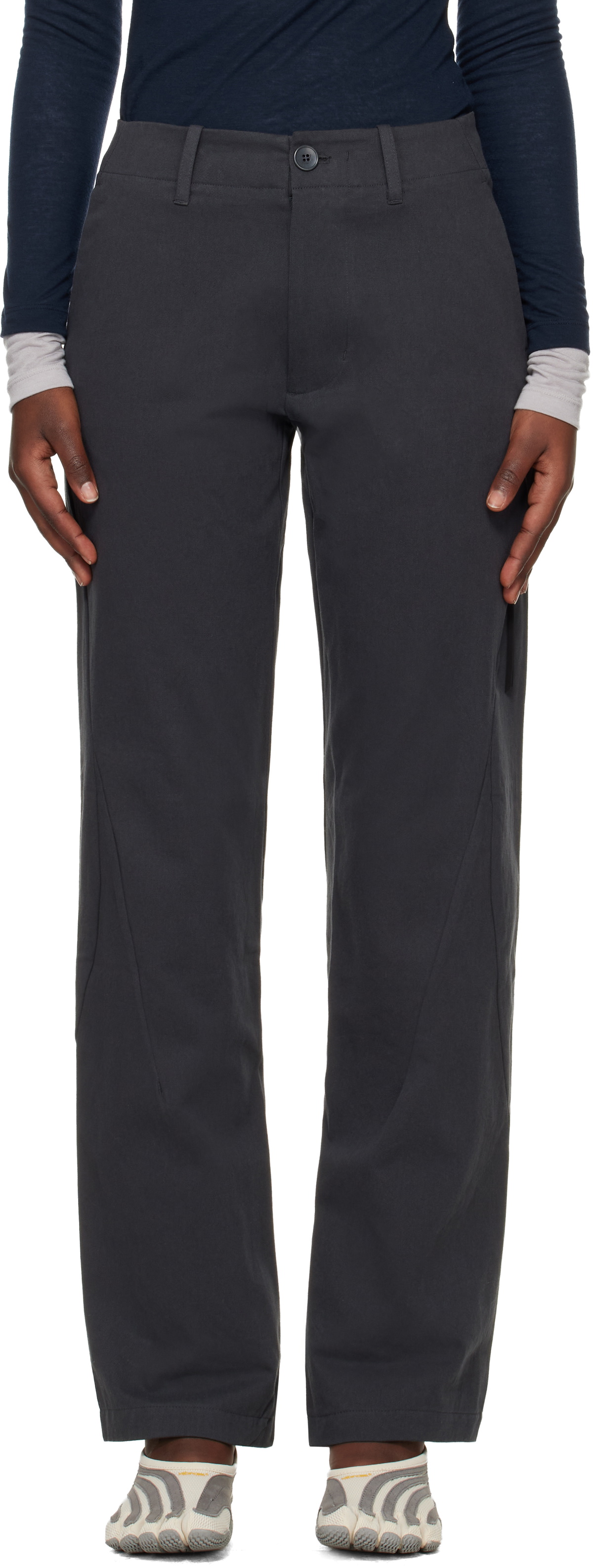 POST ARCHIVE FACTION (PAF) Gray Stream Trousers