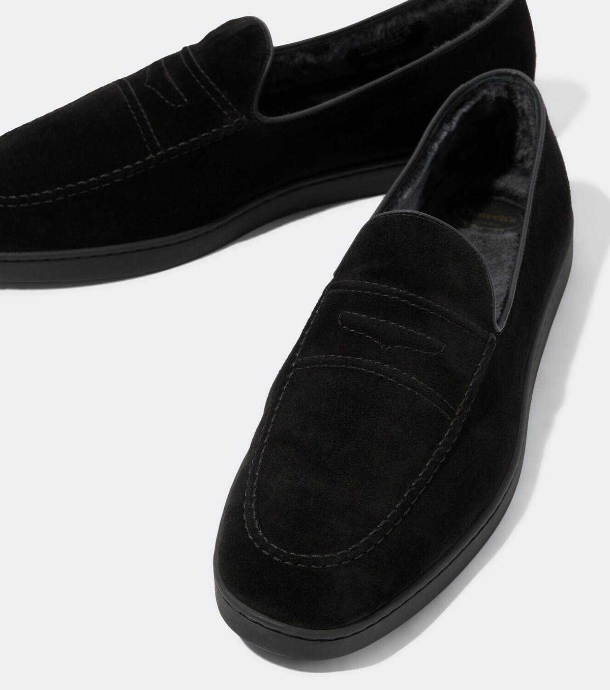Church's Peebles shearling-lined suede loafers