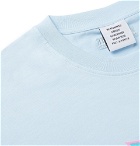 Vetements - Oversized Printed Cotton-Jersey T-Shirt - Blue