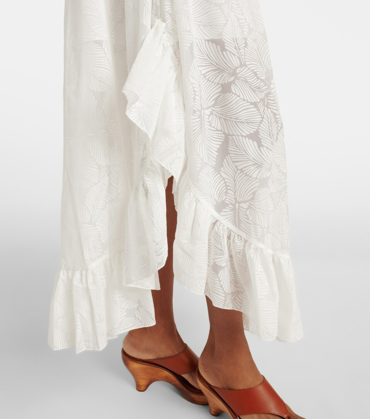 Zimmermann Daylight ruffled cotton-blend maxi skirt
