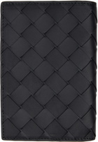 Bottega Veneta Black Intrecciato Passport Case