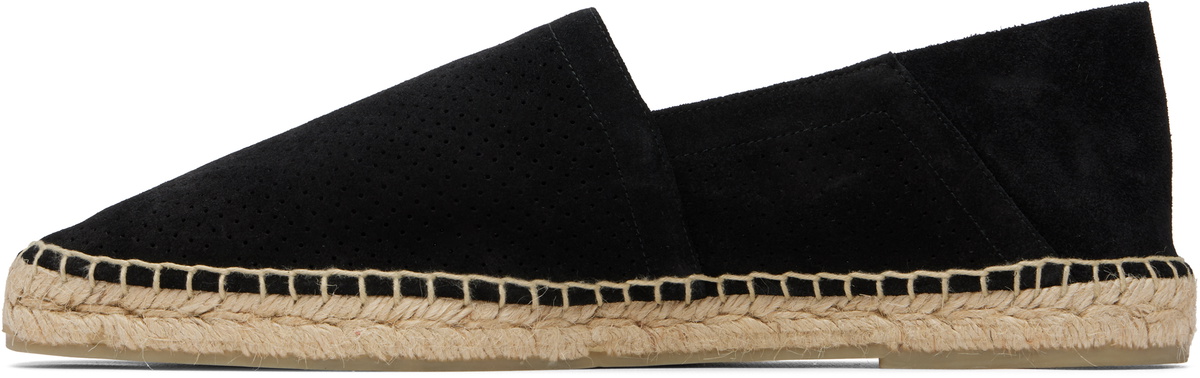TOM FORD Black Perforated Suede Barnes Espadrilles