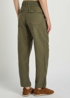 Nili Lotan Earl Straight-leg Cotton Trousers Olive
