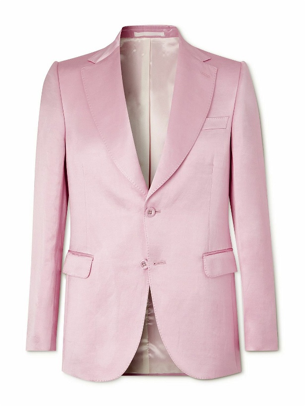 Photo: Officine Générale - Giovanni Satin Suit Jacket - Pink