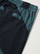 FOLK - Assembly Printed Linen Drawstring Cargo Shorts - Blue - 1