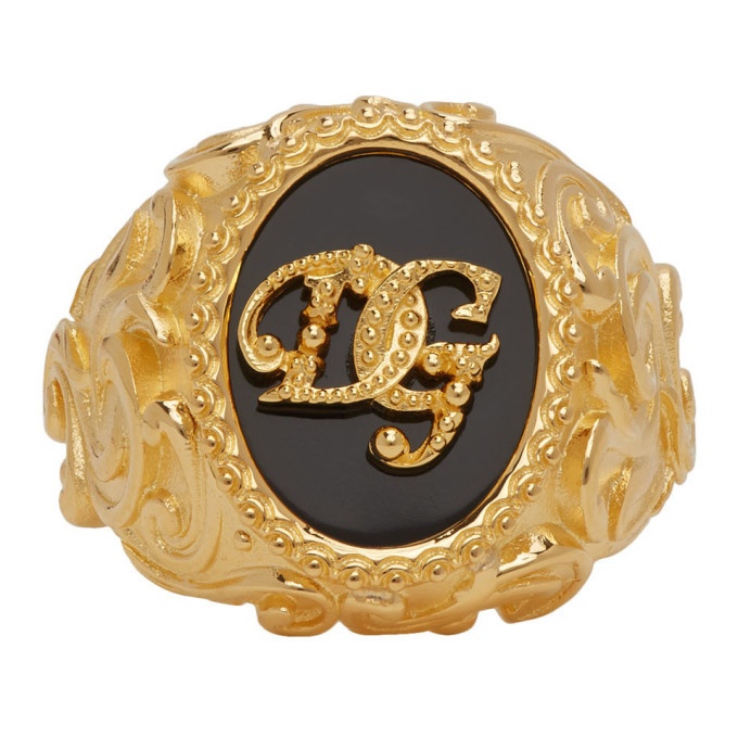 Photo: Dolce and Gabbana Gold Logo Ring