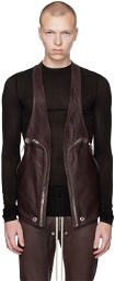 Rick Owens Brown Bauhaus Leather Vest