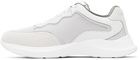 Ferragamo White & Gray Bay Sneakers