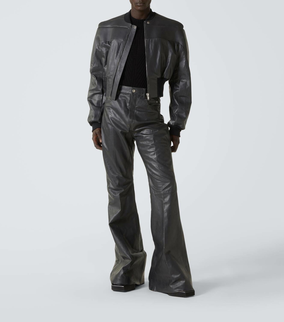T*様 rick owens biker leather jacket Rick Owens - Leather biker jacket Rick Owens