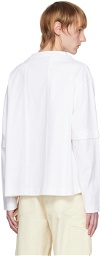 Simone Rocha White Beaded Long Sleeve T-Shirt