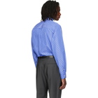 Valentino Blue Striped Cotton Poplin Shirt