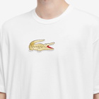 Comme des Garçons SHIRT Men's x Lacoste Large Croc Logo T-Shirt in White/Gold